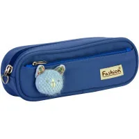 Cool For School pencil case 2 compartments with an application Blue (CF6885-dk.blue)