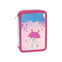 Cool For School pencil case 2 compartments with flaps Pink (CF87274)