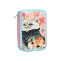 Cool For School pencil case 2 compartments with flaps Blue (CF87278)