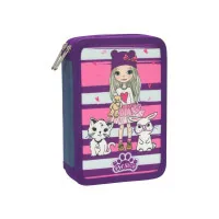Cool For School pencil case 2 compartments with flaps Violet (CF87280)