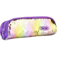 Cool For School pencil case 2 compartments with sequins Purple (CF6490-purple)