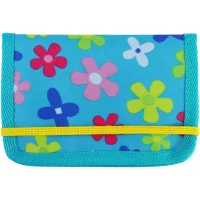 Children's wallet Cool For School multifunctional on elastic band "Flowers", turquoise (CF86333)