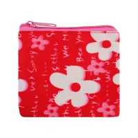 Cool For School children's wallet with a zipper "Flowers", pink (CF86357)