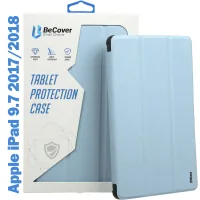 Tablet case BeCover Tri Fold Soft TPU Silicone Apple iPad 9.7 2017/2018 A1822/A1823/A1893/A1954 Light Blue (708512)