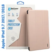 Tablet case BeCover Tri Fold Soft TPU Silicone Apple iPad 9.7 2017/2018 A1822/A1823/A1893/A1954 Pink (708513)