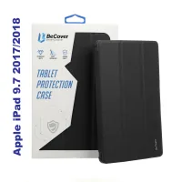 Tablet case BeCover Tri Fold Soft TPU Silicone Apple iPad 9.7 2017/2018 A1822/A1823/A1893/A1954 Black (706875)