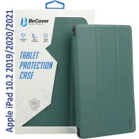 BeCover Tri Fold Hard tablet case for Apple iPad 10.2 2019/2020/2021 Dark Green (709656) (709656)