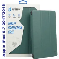 Tablet case BeCover Tri Fold Soft TPU Silicone Apple iPad 9.7 2017/2018 A1822/A1823/A1893/A1954 Dark Green (711129)