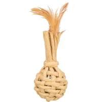 Cat toy Trixie Ball of paper yarn with feathers 15 cm (4011905707518)