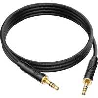 Кабель мультимедійний 3.5mm M to 3.5mm M 1.0m Black HOCO (6942007625463)