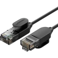 Patch cord 1m, U/UTP CAT 6A Copper Ethernet Cable thin (diameter 2.8mm) NW122 Black Ugreen (70332)
