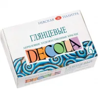 Acrylic paints Nevskaya palette Decola acrylic glossy 6 colors 20 ml (350421)
