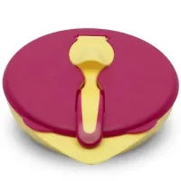 Set of children's tableware Baboo plate with lid and spoon red (90424)