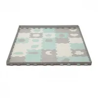 Дитячий килимок Kinderkraft Luno Shapes Mint 30 елементів (5902533919321)