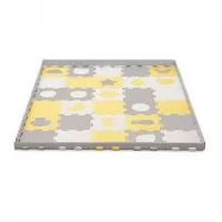 Children's mat Kinderkraft Luno Shapes Yellow 30 elements (5902533919338)