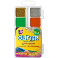 Watercolor paints Cool For School 8 classic colors +2 with glitter (CF60168)