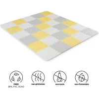Дитячий коврик Kinderkraft пазл Luno Yellow, 30 елементів (5902533913602)