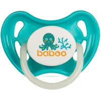 Baboo Sea Life latex pacifier, glow in the dark, 0+ (turquoise) (5-043)