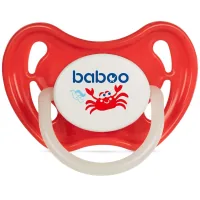 Baboo Marine Silicone Pacifier, Glow in the Dark, 6+ Months (Red) (5-038)