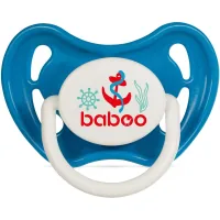 Baboo latex pacifier, blue, Marine, 6+ months (5-042)