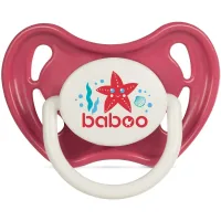 Baboo latex pacifier, red, Sea Life, 6+ months (5-041)