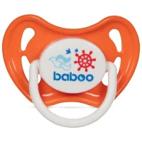 Baboo Marine silicone pacifier, 6+ months (orange) (5-026)