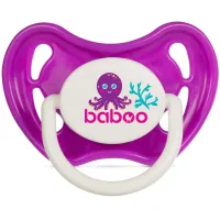 Baboo Sea Life silicone pacifier, 0+ months (purple) (5-031)