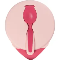 Baby plate Baboo with lid and spoon, from 6 months (pink) (9-027)