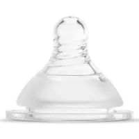Baboo silicone pacifier (2 pcs), wide neck, fast flow, 6+ months (4-112)