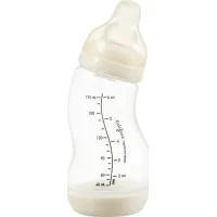 Difrax S-bottle Natural feeding bottle with silicone nipple, 170 ml (705 Popcorn)