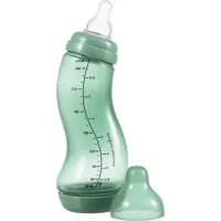Difrax S-bottle Natural Trend feeding bottle with silicone nipple, 250 ml (706T Sage)