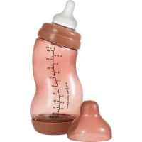 Difrax S-bottle Wide feeding bottle with silicone nipple, 310 ml (707 Brick)
