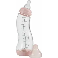 Feeding bottle Difrax S-bottle Natural anti-colic, silicone, 250 ml (736FE Pink)