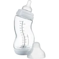 Feeding bottle Difrax S-bottle Wide anti-colic, silicone, 310 ml (737FE White)