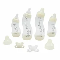Set for feeding newborns Difrax S-bottle Natural 4 anti-colic bottles, 2 pacifiers (603)