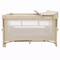 Children's playpen Velano with second tier and Tino diaper changing mat, beige (46161)