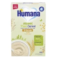Дитяча каша Humana Organic Plain Cereal 5-Cereals безмолочна від 6 місяців 200 г (4251099602682)