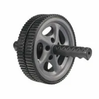 Roller for press LiveUp Exercise Wheel 18 cm black, gray LS3160B (6951376107272)
