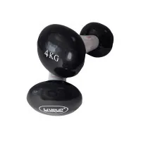 Dumbbell set LiveUp Vinyl Dumbbell Egg Head vinyl black 2x4kg LS2001-4 (6951376138313)