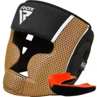 Boxing helmet RDX Aura Plus T-17 Black Golden XL (HGR-T17BGL-XL+)