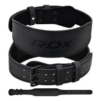 Athletic belt RDX 4 leather Full Black M (WBS-4FB-M)