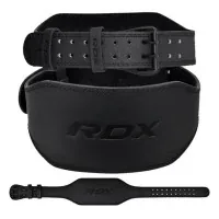 Athletic belt RDX 6 leather Full Black S (WBS-6FB-S)