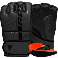 Gloves for MMA RDX F6 Kara Matte Black Plus S/M (GSR-F6MB-S/M+)