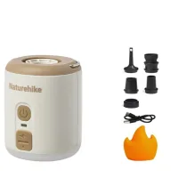 Pump for inflatable furniture Naturehike CNK2300DQ022 + night lamp + fan, beige (6976507665971)