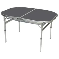 Travel table Bo-Camp Case Model Oval 120x80 cm Gray (1404415) (DAS303277)