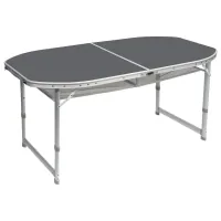 Travel table Bo-Camp Case Model Oval 150x80 cm Gray (1404399) (DAS303275)