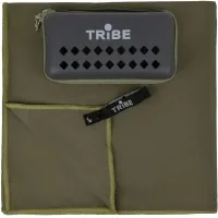 Travel towel Tribe made of microfiber in a cover Pocket Towel 40x80 S Army-green (T-LC-0001-S-army-green)