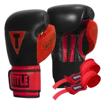 Boxing gloves Title Boxing All Heart Bag Gloves 2.0 Black/Red 16 oz (AHABG2 16 oz BK/RD)