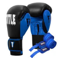 Boxing gloves Title Boxing Dynamic Strike Black/Blue 14 oz (XDBG 14 BK/BL)