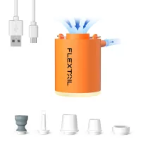 Pump for inflatable furniture Flextail Tiny Pump X with the function of a lantern, orange (6975755964379)
